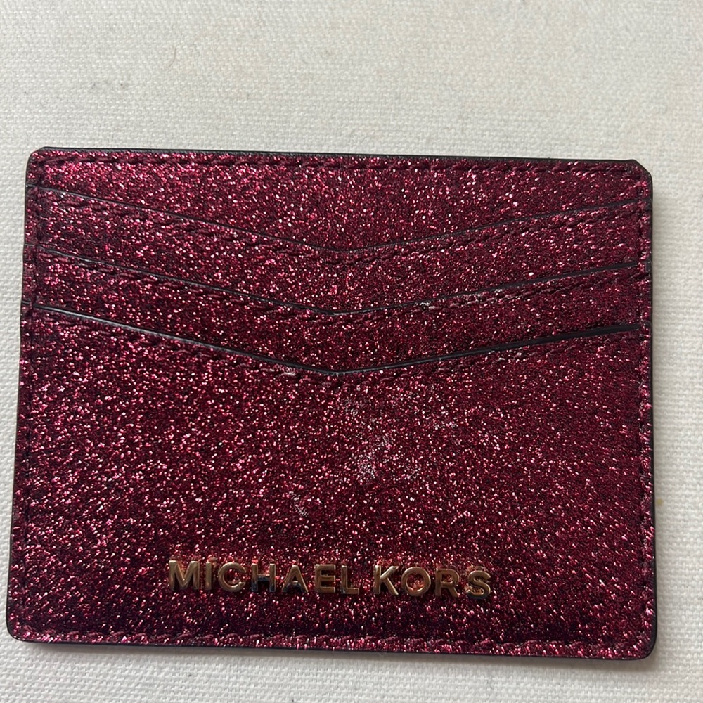 Red Michael Kors Card Holder